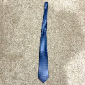 Blue and black patterned tie